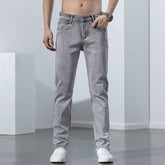 Straight Elastic Trend Versatile Retro Nostalgic Jeans For Men